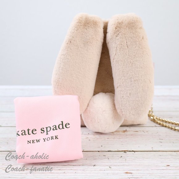 NWT Kate Spade BUNBUN Faux Fur 3D Bunny Rabbit Crossbody with Dust bag - Picture 11 of 13